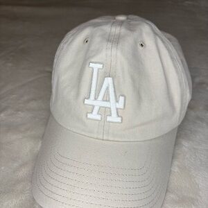 47 Brand Beige Cap with LA Embroidery